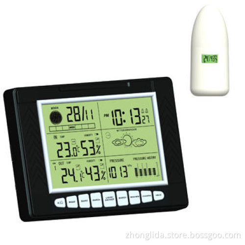 433MHz Big Size Temperature and Humidity Meters with RCC Clock